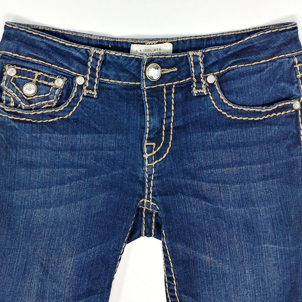 LA IDOL USA Rhinestone Bermuda Shorts